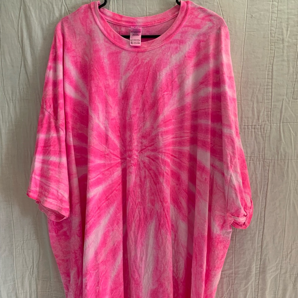 Tie Dye Hot Pink T-Shirt 5X